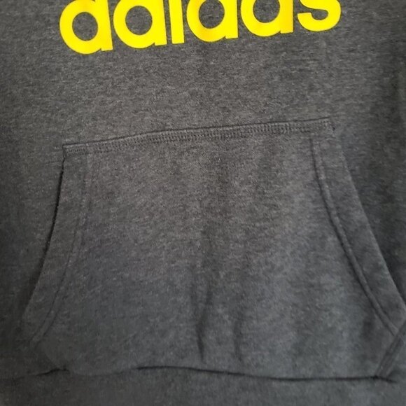 ADIDAS Hoodie Youth Medium (11-12) Sweatshirt Pullover  Grey with Gold … - Picture 4 of 10